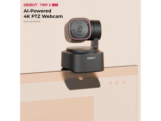 OBSBOT Tiny 2 Lite AI-Powered 4K PTZ Webcam Bundle with 3-Port USB-C Portable Expansion Hub for USB-C Enabled Laptops (2 Items)