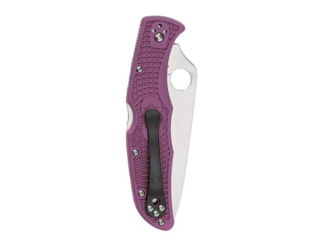 Spyderco Endura 4 Lightweight Signature Folder Knife with 3.80' VG-10 Steel Blade and Purple FRN Handle - PlainEdge - C10FPPR