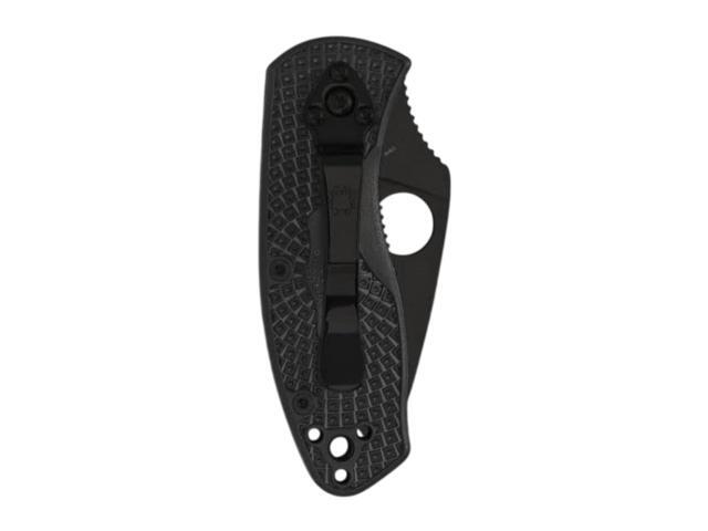 Spyderco Ambitious Lightweight Folding Pocket Knife with 2.31-Inch 8Cr13MoV Stainless Steel Blade and 3.58-Inch FRN Handle (Black)