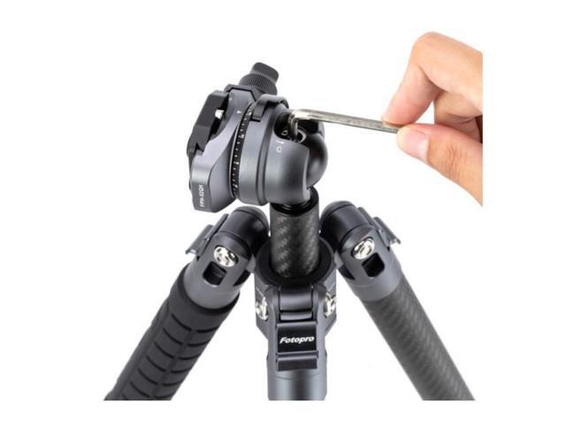Fotopro X-Airfly Tripod with Lightweight 3K Carbon Fiber Legs, Flip Lock System, and Two Section Center Column (Gray)
