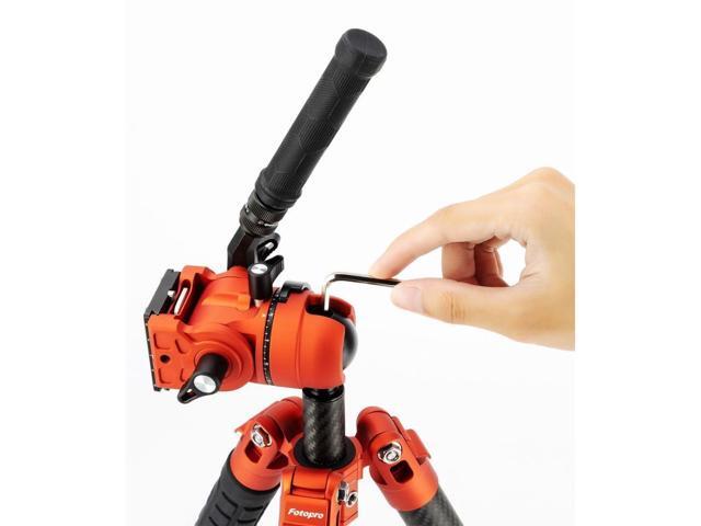 Fotopro X-Airfly Max Video Lightweight Design 2-In-1 Tripod with Flip Lock System, Hidden Phone Holder, and Monopod Function (Orange)