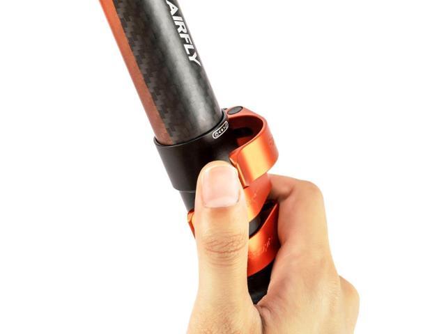 Fotopro X-Airfly Max Video Lightweight Design 2-In-1 Tripod with Flip Lock System, Hidden Phone Holder, and Monopod Function (Orange)