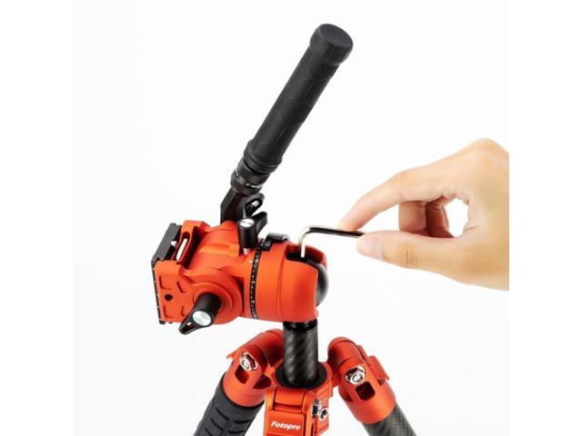 Fotopro X-Airfly Video Tripod with Flip Lock System, Compact and Lightweight Design, and Two Section Center Column (Orange)