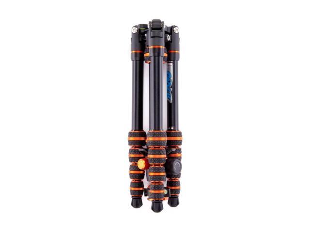 punks corey 2.0 magnesium alloy ultra-compact travel tripod - adjustable, multi-use camera tripod with three detachable legs