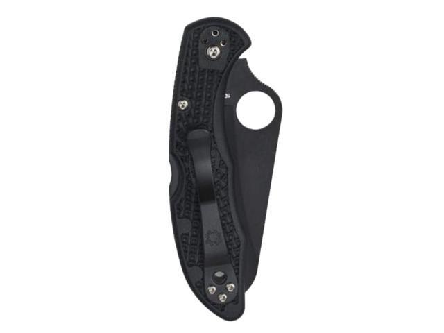 Spyderco Salt 2 Lightweight Knife with 3-Inch H-1 Ultra-Corrosion Resistant Steel Blade and Black FRN Handle (Black)