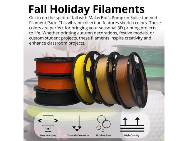 MakerBot Sketch Fall Holiday Pumpkin Spice Themed Filament Pack for Season-Themed Projects (6-Pack)