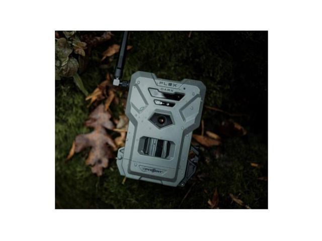 SPYPOINT FLEX-DARK GPS-Enabled Cellular Trail Camera with Dual-SIM Connectivity, 40MP Photos, 1080p Videos with Sound, and 4 LEDs (Gray)