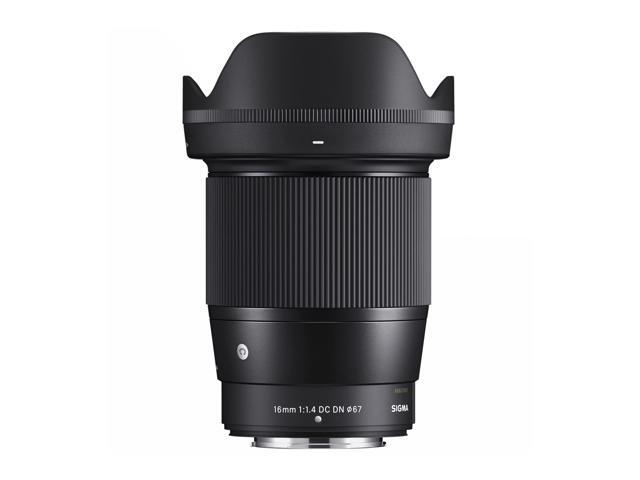 Sigma 16mm F1.4 Contemporary DC DN Lens for Fuji X Mount Bundle with Battery and Dual Charger and Gadget Bag (3 Items)