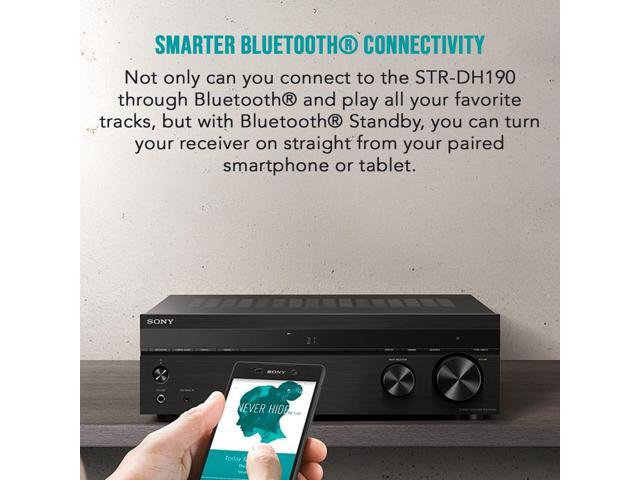 Sony 2 Channel Stereo Receiver with Phono Inputs and Bluetooth Connectivity Bundle with Knox Gear 60-Watt Compact Wireless 2.0-Channel Soundbar...