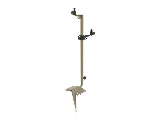 Wildgame Innovations Dual Mount Camera Stand with Steel Kick Plate, 6.5-Inch Built-In Ground Stake, and Weather-Resistant Powder Coat