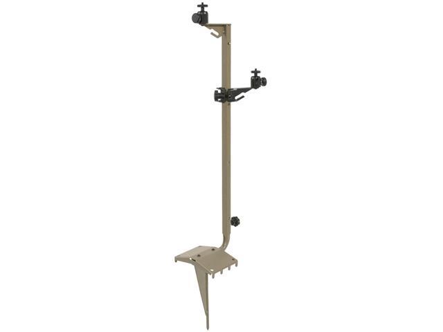 Wildgame Innovations Dual Mount Camera Stand with Steel Kick Plate, 6.5-Inch Built-In Ground Stake, and Weather-Resistant Powder Coat