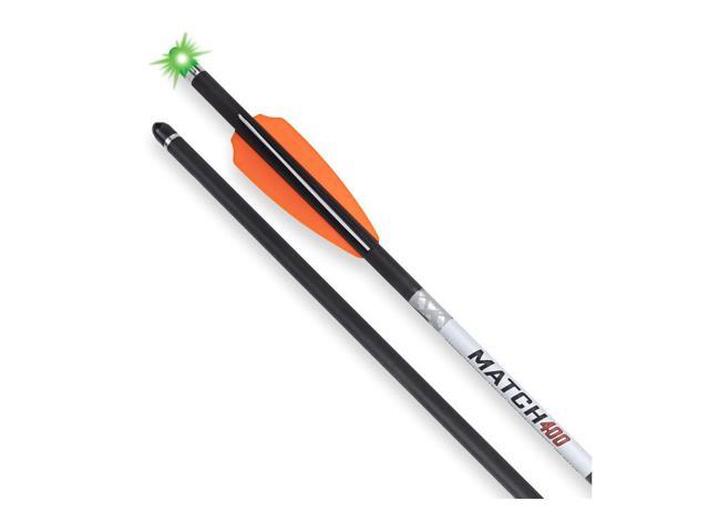 TenPoint Wicked Ridge Match 400 Alpha-Blaze 20-Inch 0.004-Inch Straight Lighted Carbon Arrows with Stainless-Steel Inserts and Elongated Ear...