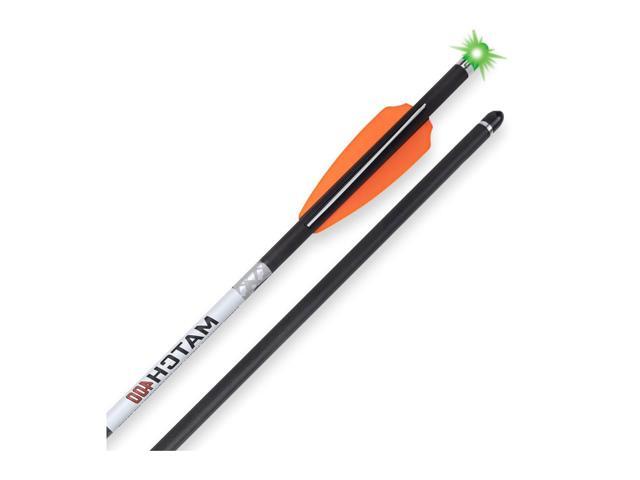 TenPoint Wicked Ridge Match 400 Alpha-Blaze 20-Inch 0.004-Inch Straight Lighted Carbon Arrows with Stainless-Steel Inserts and Elongated Ear...