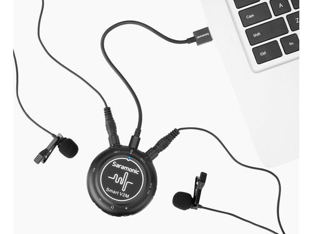 Saramonic Smart V2M Portable Audio Interface with Two Omnidirectional Lavalier Microphones