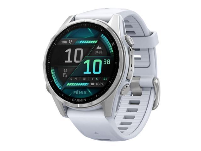Garmin - fēnix 8 AMOLED  GPS Smartwatch 43mm Fiber-reinforced polymer - Silver - (2024) - image 3