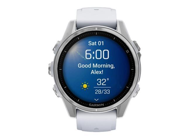 Garmin - fēnix 8 AMOLED  GPS Smartwatch 43mm Fiber-reinforced polymer - Silver - (2024) - image 5