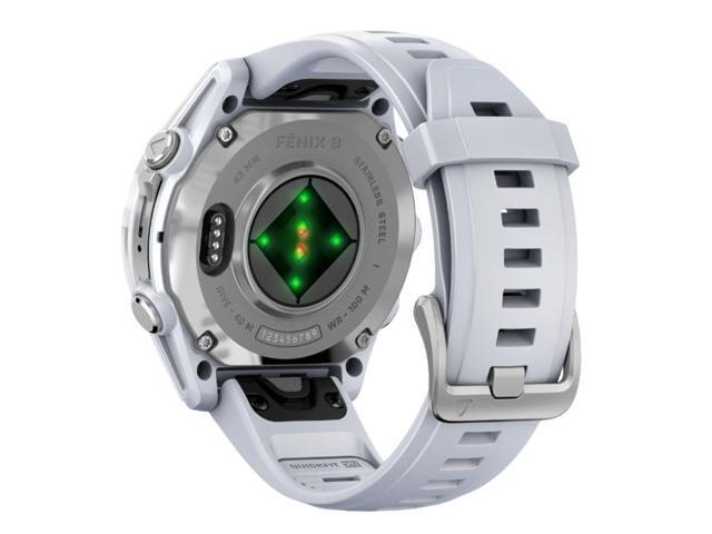 Garmin - fēnix 8 AMOLED  GPS Smartwatch 43mm Fiber-reinforced polymer - Silver - (2024) - image 8