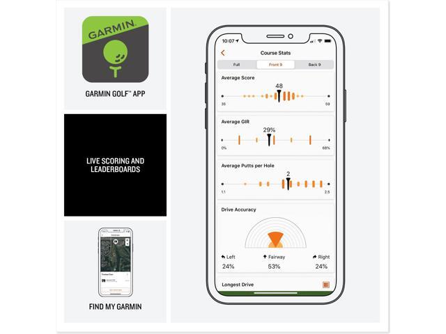 Garmin - Approach S44 GPS Smartwatch 43mm Anodized Aluminum - Silver Aluminum Bezel with Twilight Silicone Band - (2025) - image 6