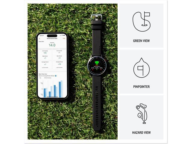 Garmin - Approach S44 GPS Smartwatch 43mm Anodized Aluminum - Silver Aluminum Bezel with Twilight Silicone Band - (2025) - image 4