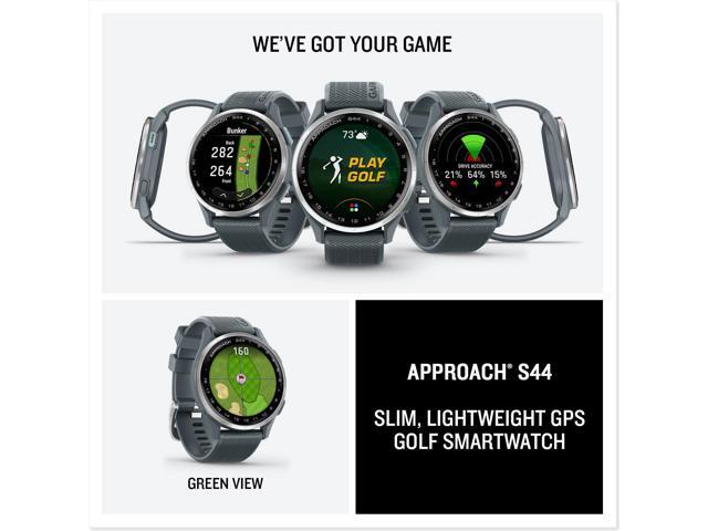 Garmin - Approach S44 GPS Smartwatch 43mm Anodized Aluminum - Silver Aluminum Bezel with Twilight Silicone Band - (2025) - image 8