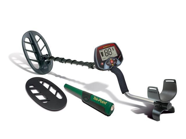 Teknetics Euro-Tek Pro Metal Detector with Tek-Point Pinpointer, 11-Inch DD Searchcoil, and Cover (Red)