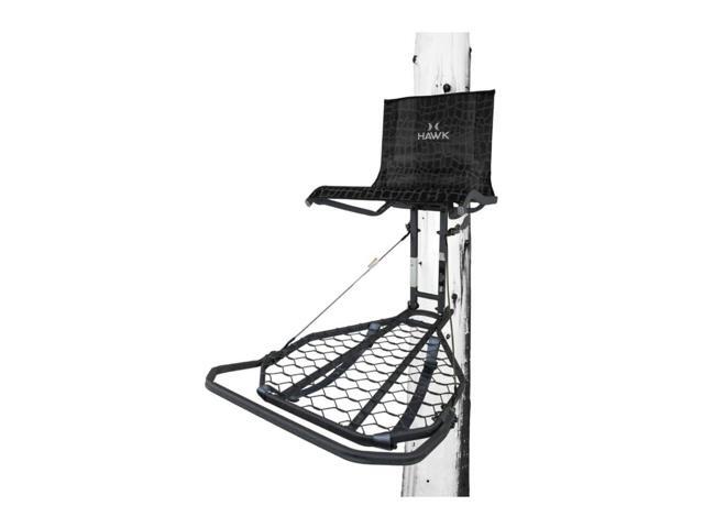Hawk Kickback Weather-Resistant LVL Hang-On Stand with Over-Molded Attachment Hooks and Teflon Washers (Black)