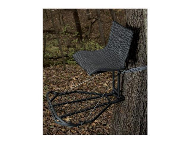 Hawk Kickback Weather-Resistant LVL Hang-On Stand with Over-Molded Attachment Hooks and Teflon Washers (Black)