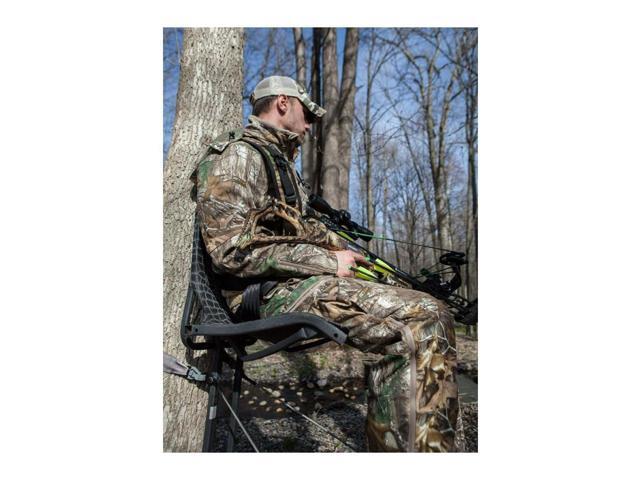 Hawk Kickback Weather-Resistant LVL Hang-On Stand with Over-Molded Attachment Hooks and Teflon Washers (Black)