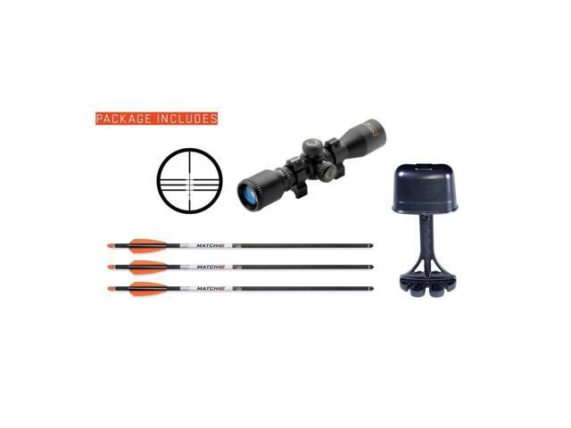TenPoint Wicked Ridge Commander M1 Lightweight and Compact Profile Crossbow with Rope-Sled and Fully Coated 4x Multi-Line Scope (Peak Camo)