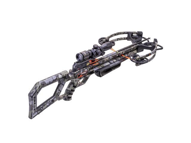 TenPoint Wicked Ridge Commander M1 Lightweight and Compact Profile Crossbow with Rope-Sled and Fully Coated 4x Multi-Line Scope (Peak Camo)