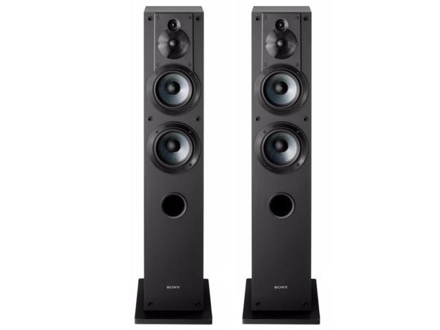 Sony SSCS3 Stereo Floor-Standing Speaker Pair Bundle (Black)