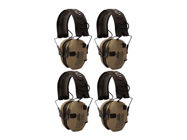 Walkers Razor Shooting Muffs (Distressed Flag) 4-Pack