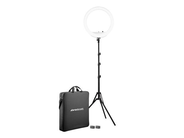 Photos - Chandelier / Lamp Westcott 18-inch Bi-Color LED Ring Light Kit with Batteries and Stand 4450 