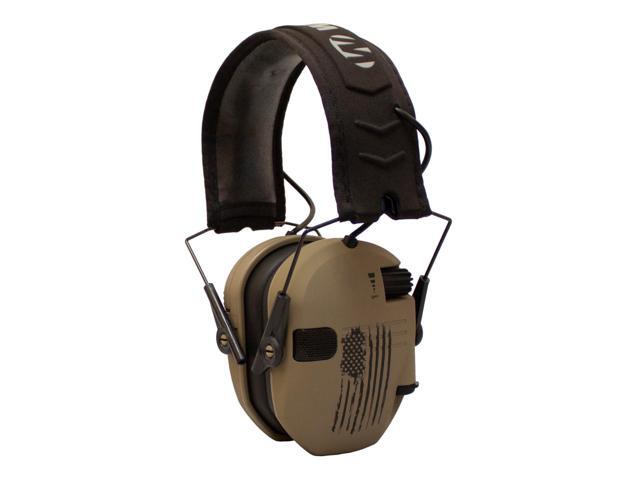 Walker's Razor Shooting Muffs (Distressed Flag) with Shooting Glasses Kit