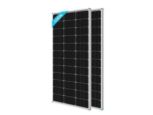 Renogy 100-Watt 12-Volt Monocrystalline Solar Panel Compact Design (2-Piece)