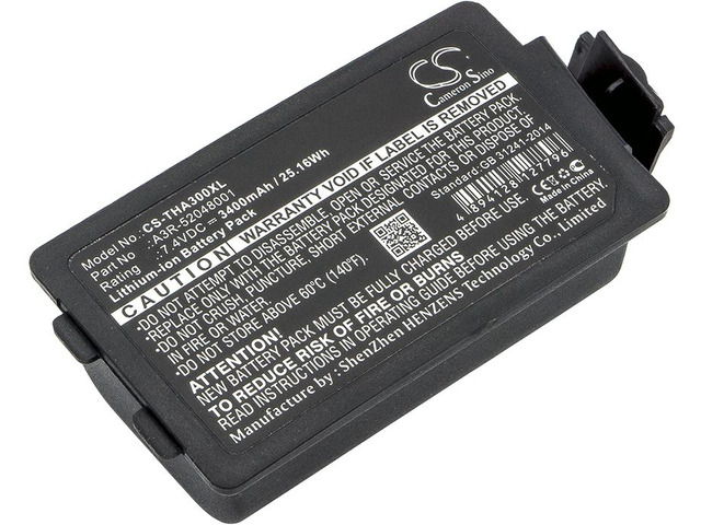 XL Battery for TSC Alpha 3R Portable Printer A3R-52048001 CS-THA300XL 3400mAh