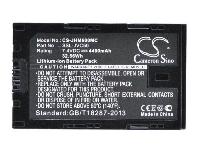 Battery for JVC GY-HM200 GY-HMQ10 GY-HM200E LC-2J SSL-JVC50 SSL-JVC70 4400mAh