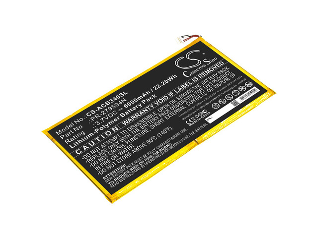 Battery for Acer Iconia One 10 B3-A40 PR-279594N PR-279594N(1ICP3/95/94-2) 6Pin