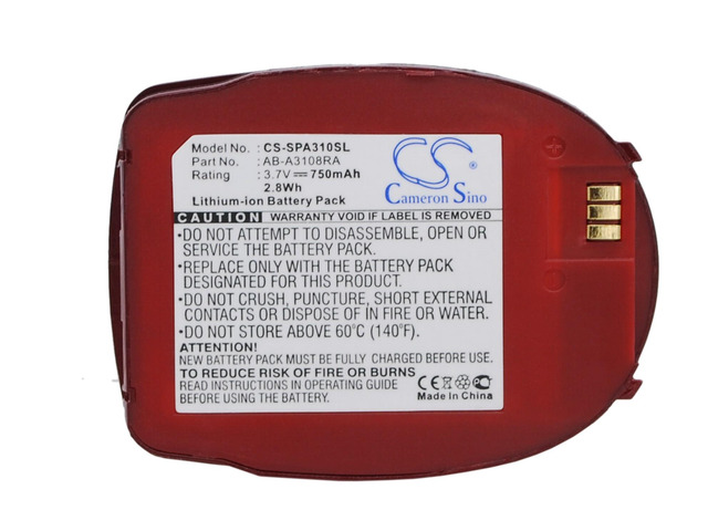 Battery for Samsung SPH-A310 AB-A3108RA Mobile CellPhone CS-SPA310SL 750mAh