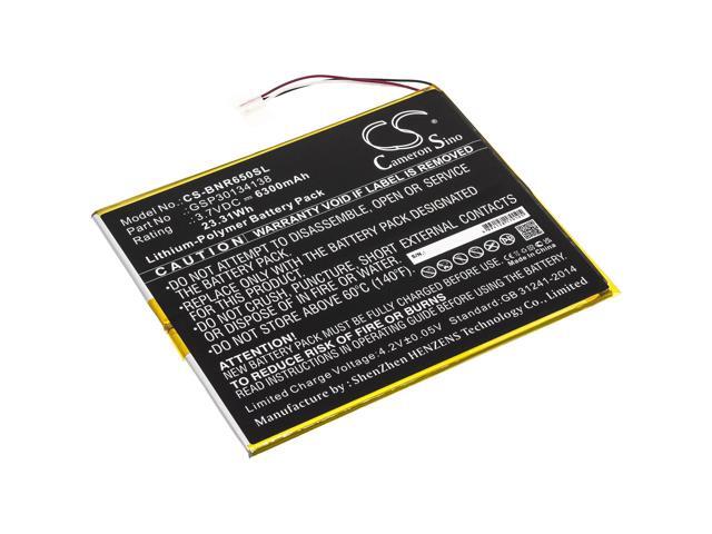 Battery for Barnes & Noble BNTV650 Nook 10.1 GSP30134138 Tablet CS-BNR650SL 3.8v