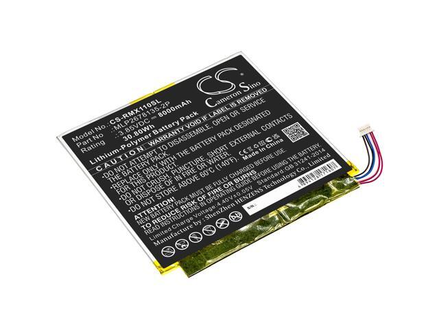 Battery for Verizon Ellipsis 10 HD inch 32GB 4G QTAXIA1 MLP2678135-2P Tablet