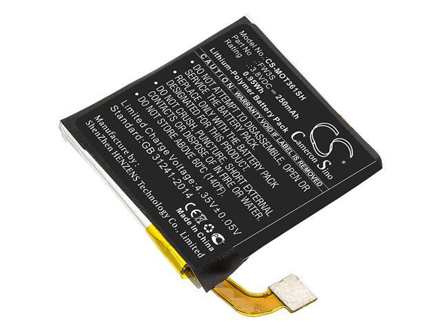 Battery for Motorola Moto 360 2nd 2rd FW3S Smartwatch CS-MOT361SH 3.8v 250mAh