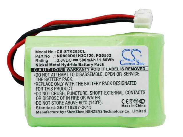 Battery for France Telecom Amarys 265 265SF 275 285 465SF FG0502 NR800D01H3C120