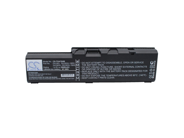 Battery for Toshiba Satellite A70 A75 P30 P35 PA3383U PA3383U-1BAS PA3383U-1BRS