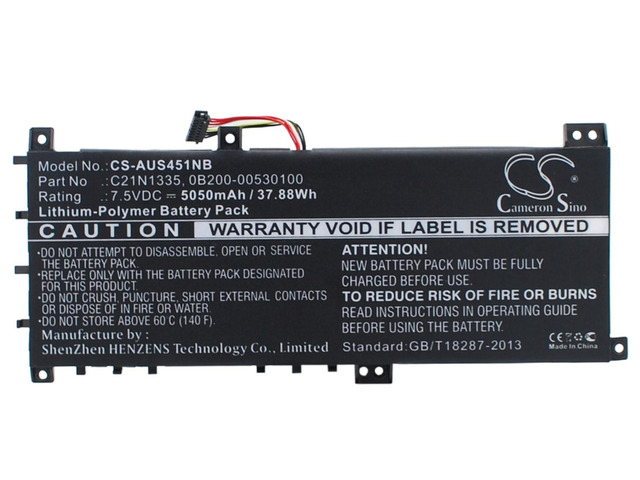 Battery for Asus K451L K451LN S451LN VivoBook S451 0B200-00530100 C21N1335