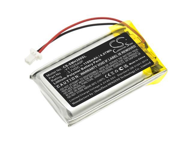 Battery for Sena 30K 50S SP46 YT102540P Wireless Headset CS-SMH300SL 1100mAh