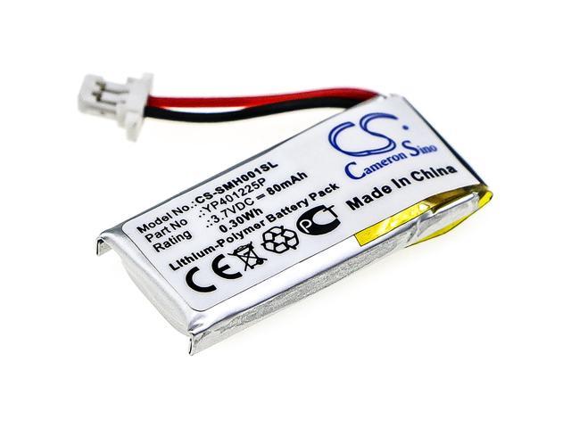 Battery for Sena 10U-AR-01 10U-HR-01 SC-HR01 YP401225P Headset CS-SMH001SL 80mAh
