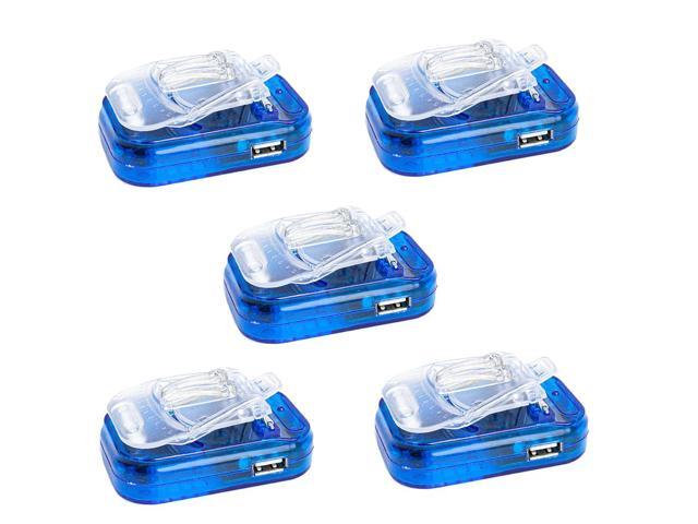 5 Pack Mini Small Universal Battery Charger w/ USB Port 3.7V 200mAh~3000mAh