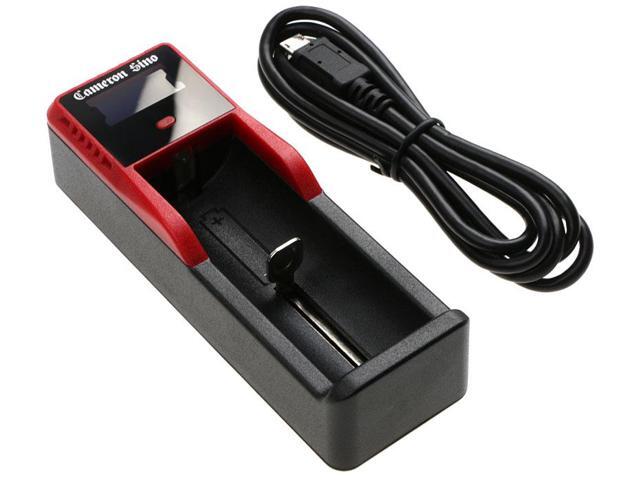 Battery Charger for 14500 14650 16340 16500 16650 17500 26650 AA AAA w/USB Cable