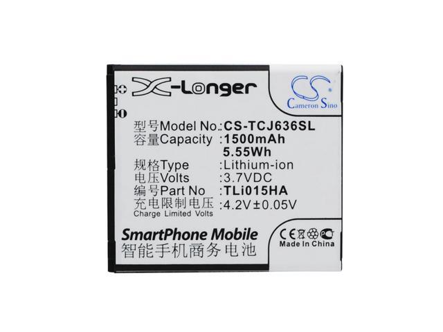 Battery for TCL J636D TLi015HA Mobile SmartPhone CS-TCJ636SL 3.7v X-Longer